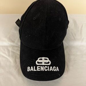 Black Balenciaga baseball hat